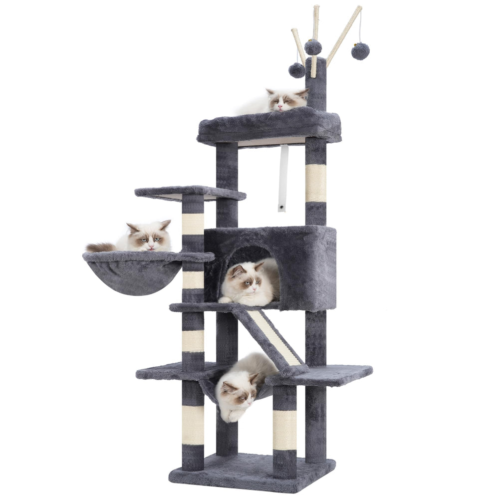 Gitelsnour cat tree anti-tipping straps enhance stability during play