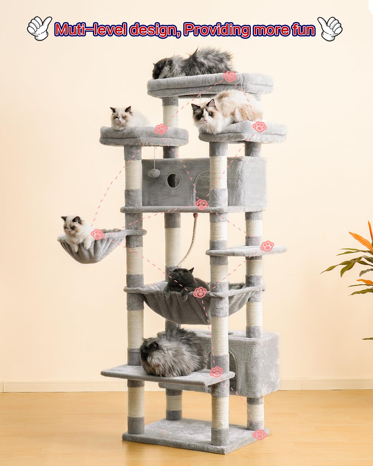 Gitelsnour cat tree assembly guide and tools for quick setup.