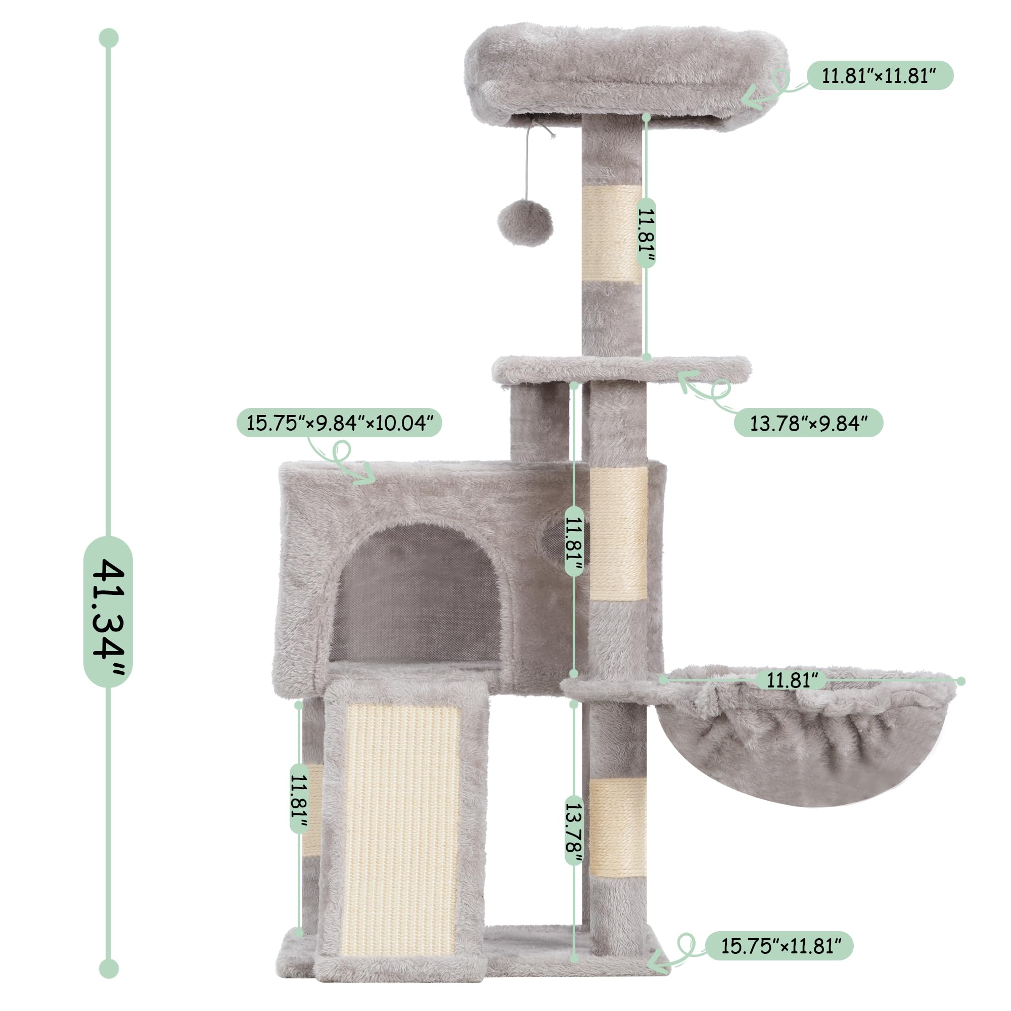 Gitelsnour bottom structure offers stability for energetic indoor cats