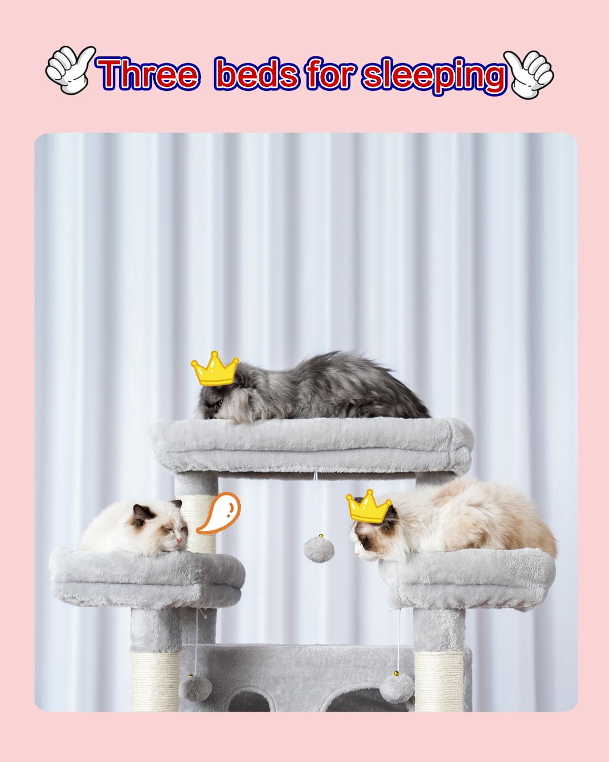 Gitelsnour cat tree condos offer private hideaways for cats.