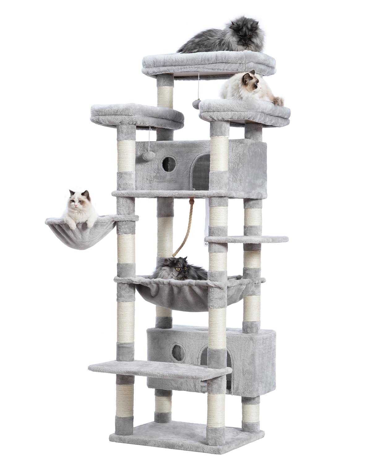 Gitelsnour cat tree gray indoor design blends with home decor.