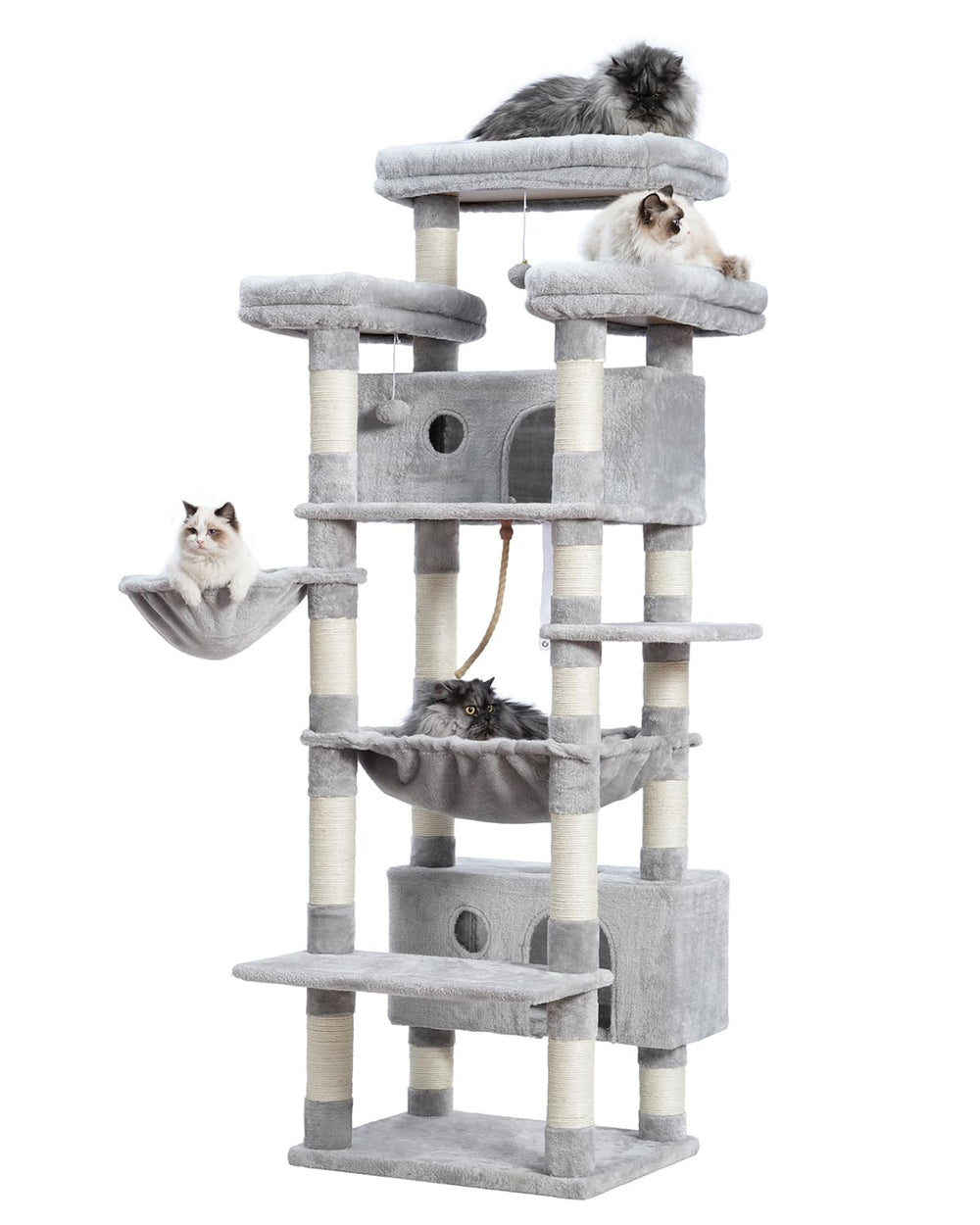 Gitelsnour cat tree gray indoor design blends with home decor.