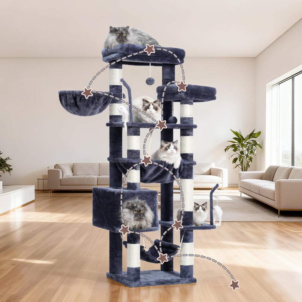 Gitelsnour cat tree hammock swing enables gentle motion and daily lounging variety.