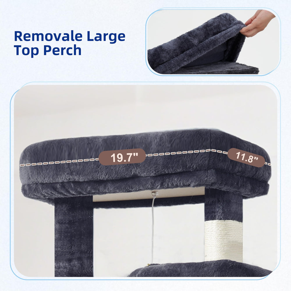 Gitelsnour cat tree hammock invites cats to relax with gentle swaying comfort.