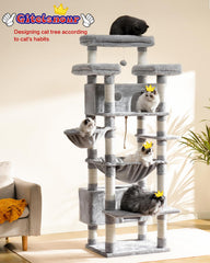 Gitelsnour cat tree large platforms for big cats and comfortable rest.