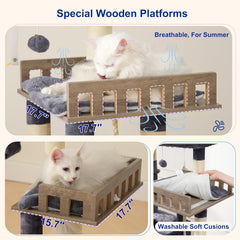 Gitelsnour cat tree wooden perches close-up for climbing and lounging