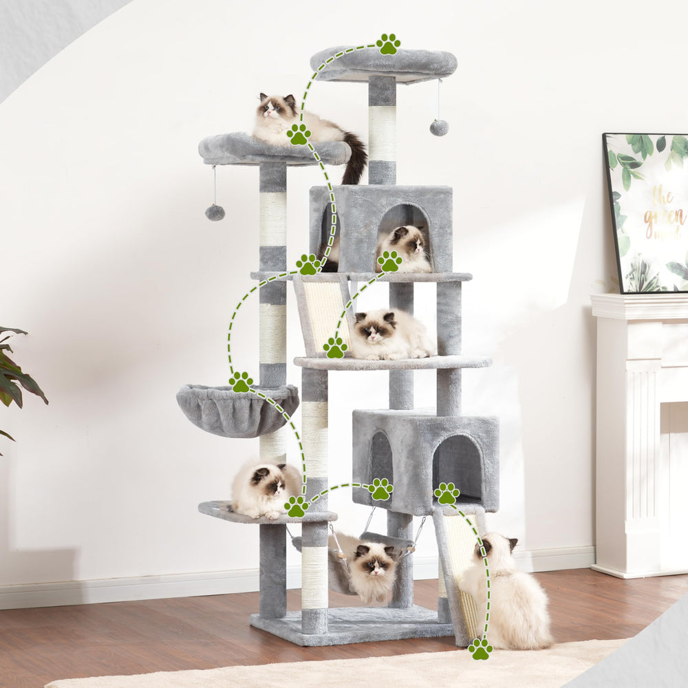 Gitelsnour cat tree plush cave 2 offers soft resting retreat