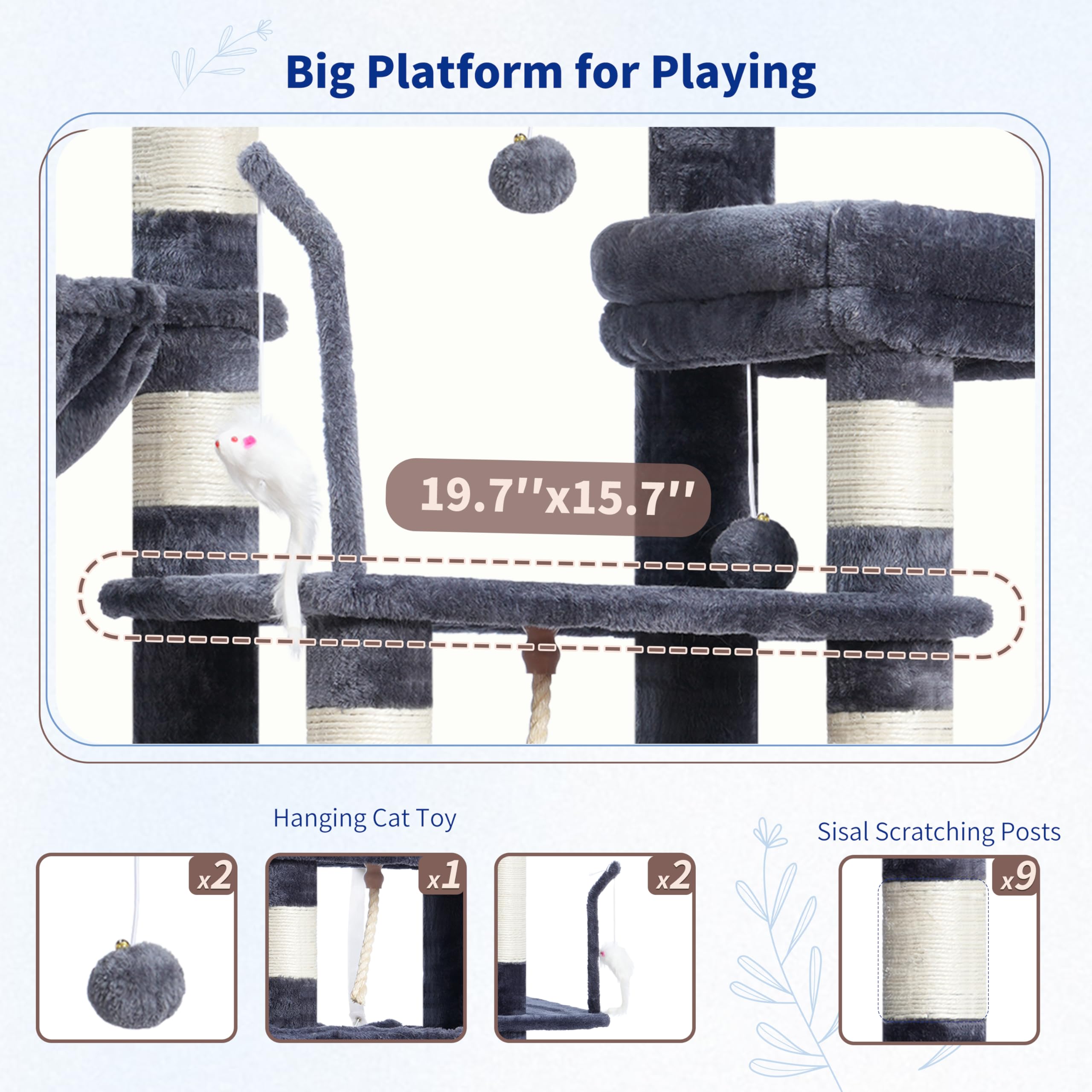 Gitelsnour cat tree sisal posts promote scratching and healthy paw care while keeping furniture safe.