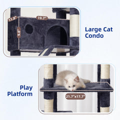 Gitelsnour cat tree sisal posts satisfy scratching instincts while protecting furniture.