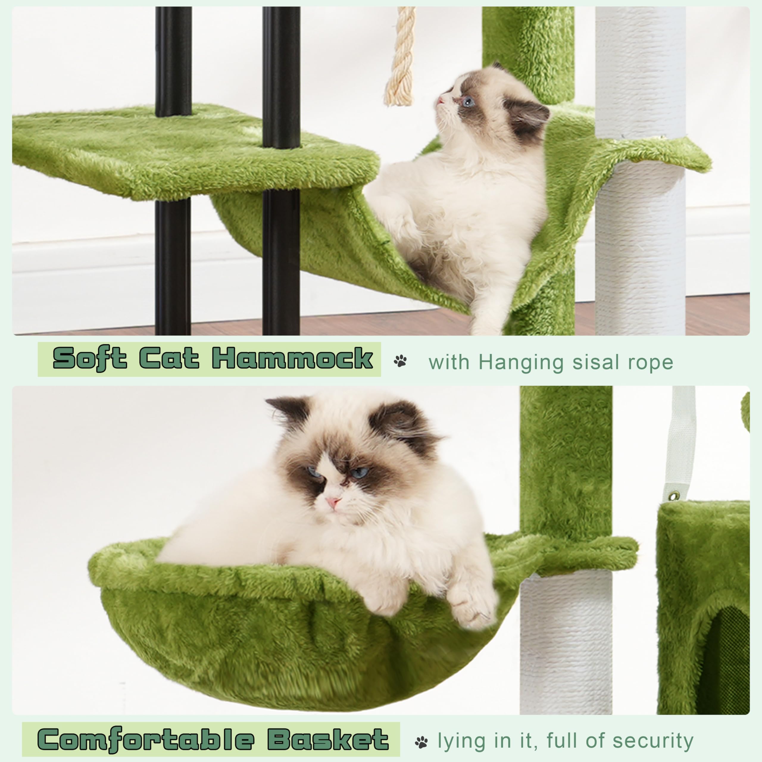 Gitelsnour cat tree sisal rope area for natural scratching and play
