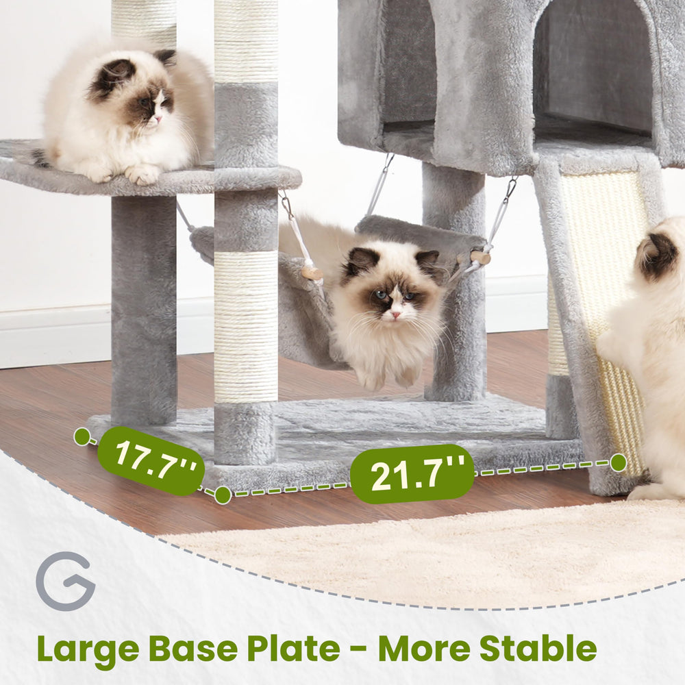 Gitelsnour cat tree sisal scratching board right provides continuous scratching space
