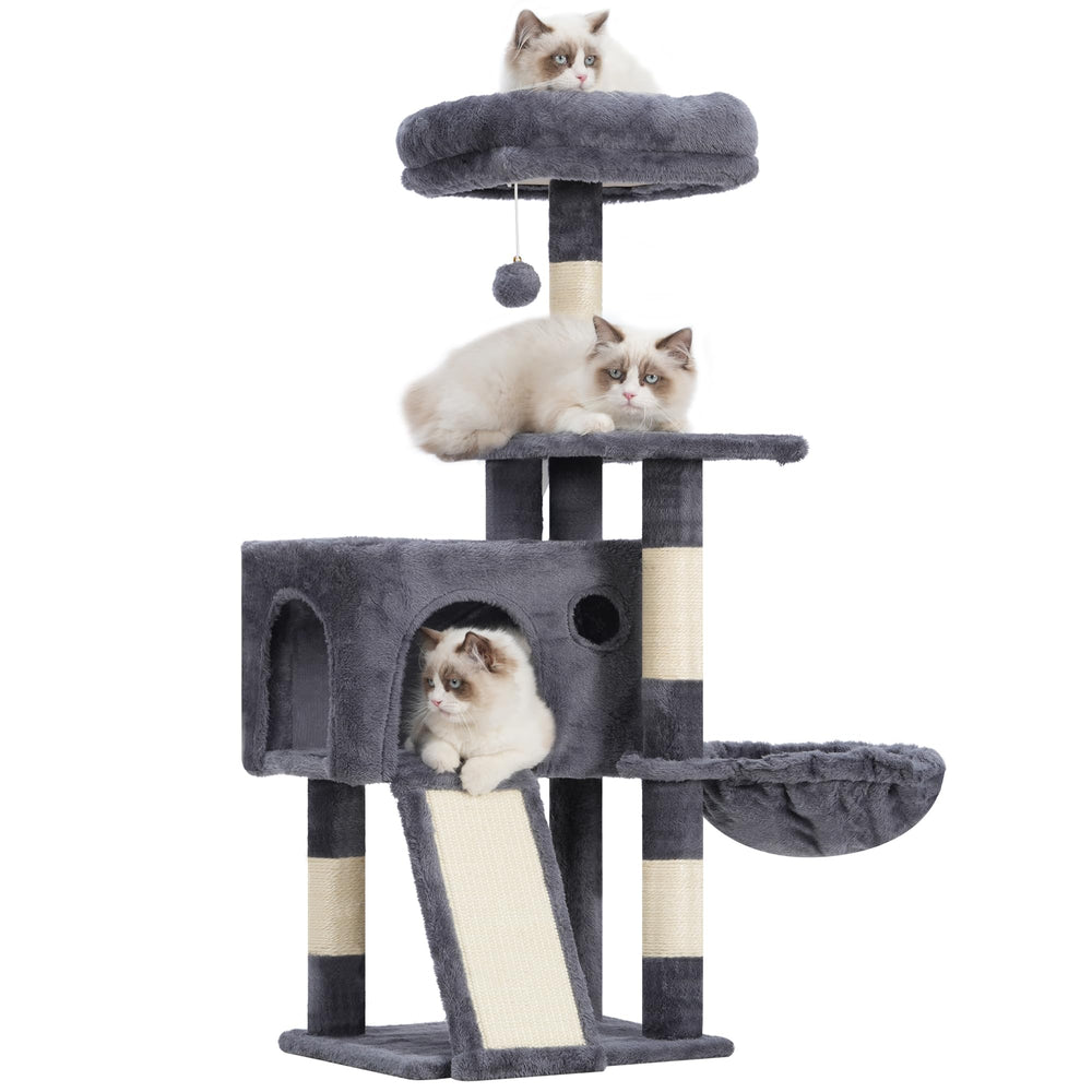 Gitelsnour cat tree smoky gray finish complements decor.