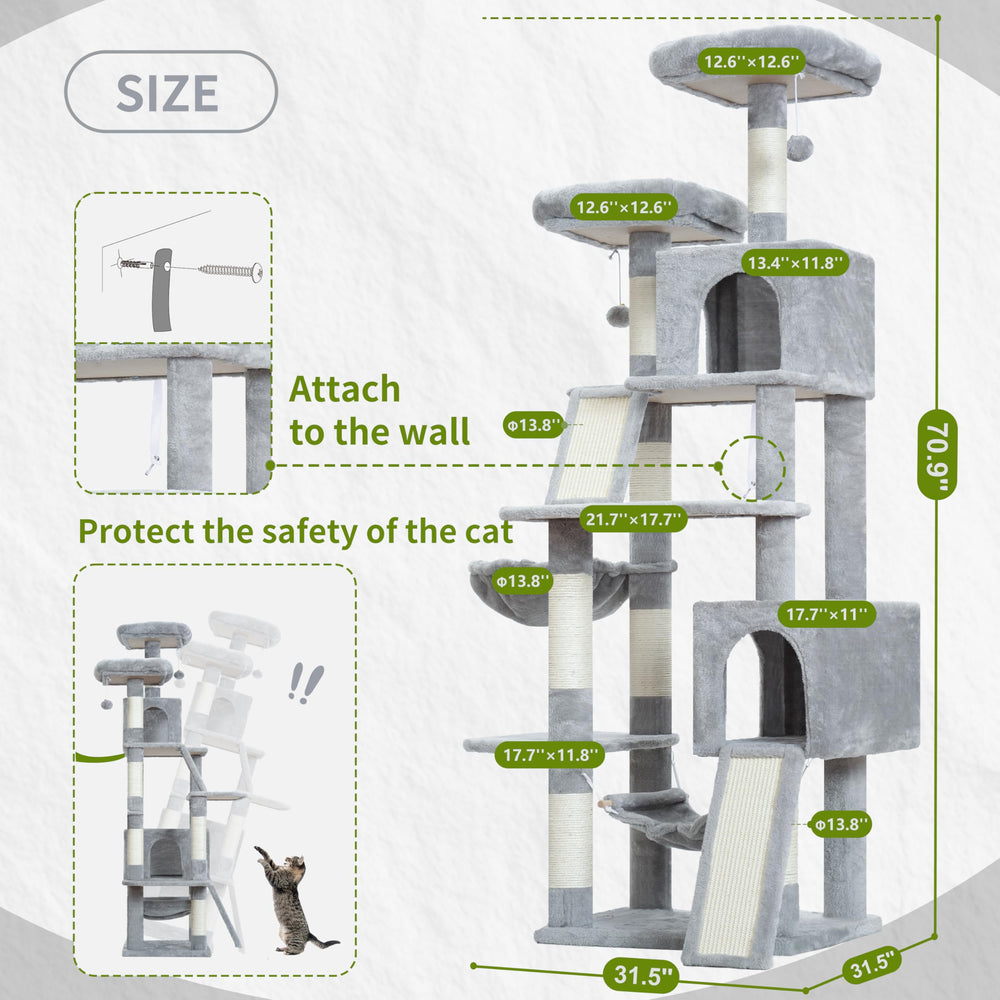 Gitelsnour cat tree top platforms let cats survey the room
