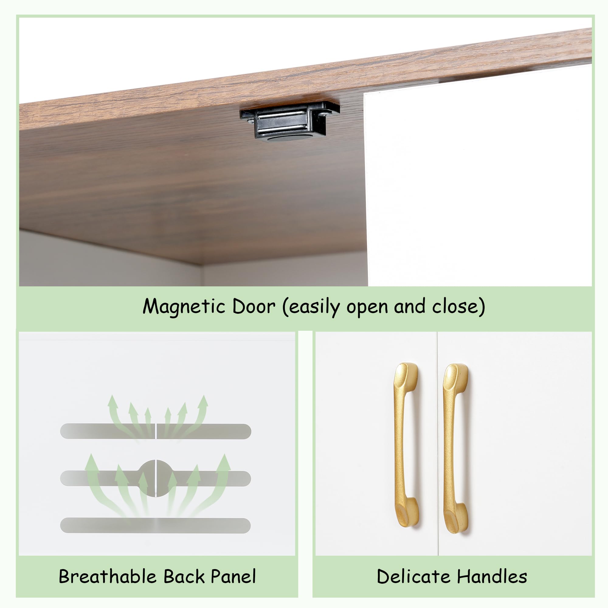 Gitelsnour litter box enclosure large dimensions fit bigger litter boxes for versatility
