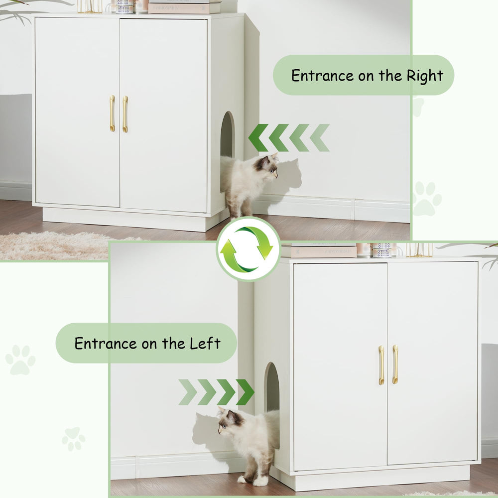 Gitelsnour litter enclosure interchangeable entrances for versatile room layouts.