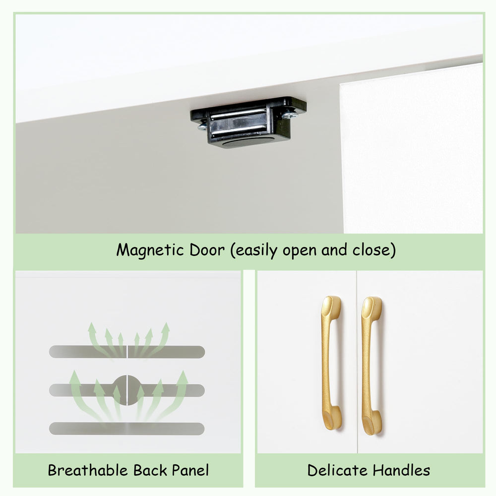Gitelsnour litter enclosure supports left or right entry for space adaptation.