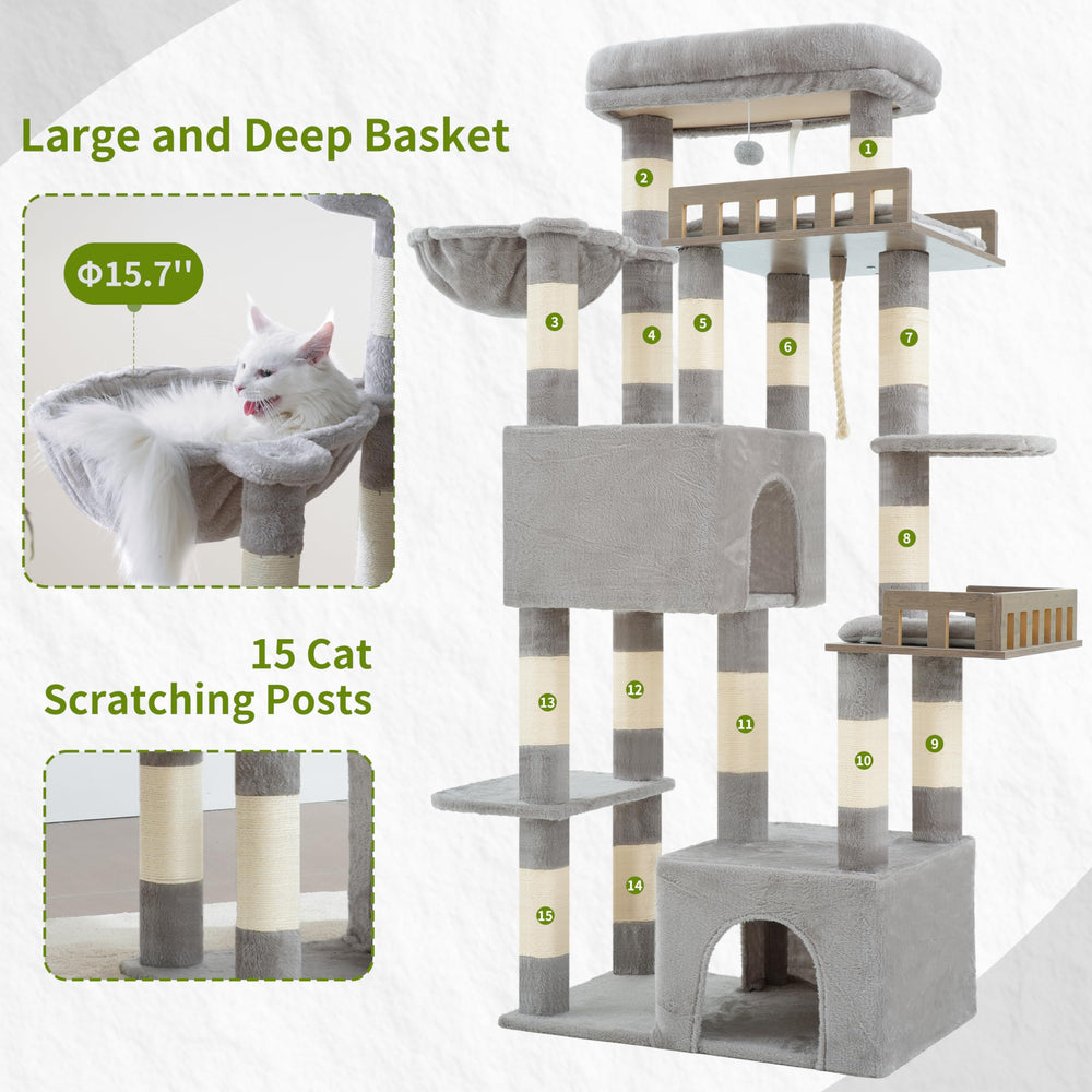Gitelsnour Maine Coon Cat Tree large cat caves offer cozy hiding and security.