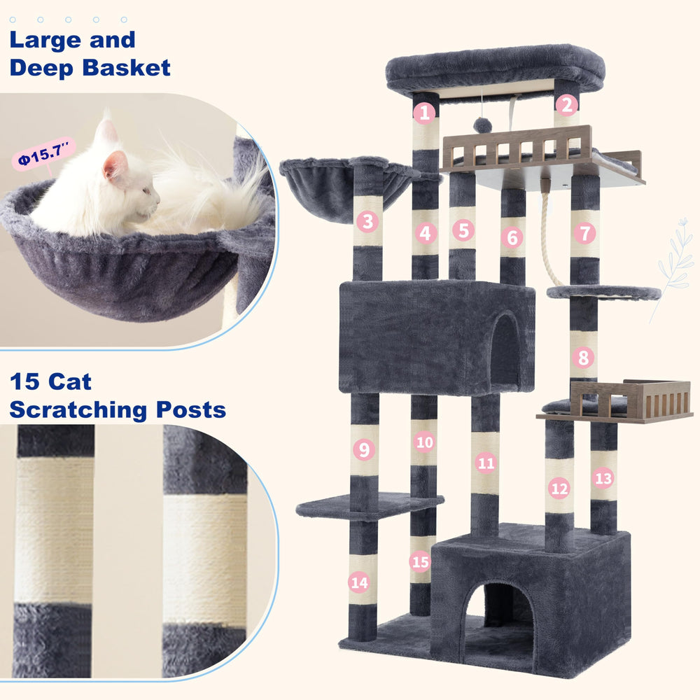 Gitelsnour fifteen sisal scratching posts for claw maintenance