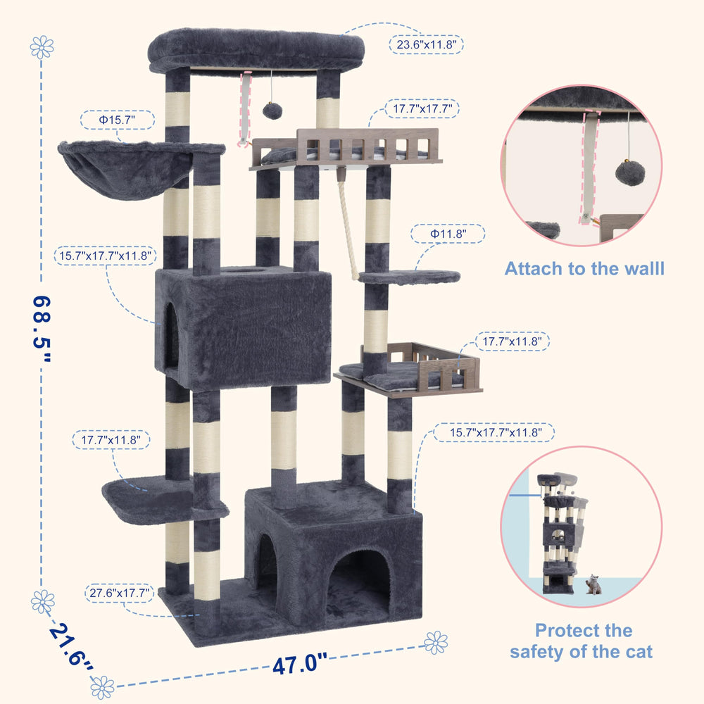 Gitelsnour wide base plate supports stability for multiple cats