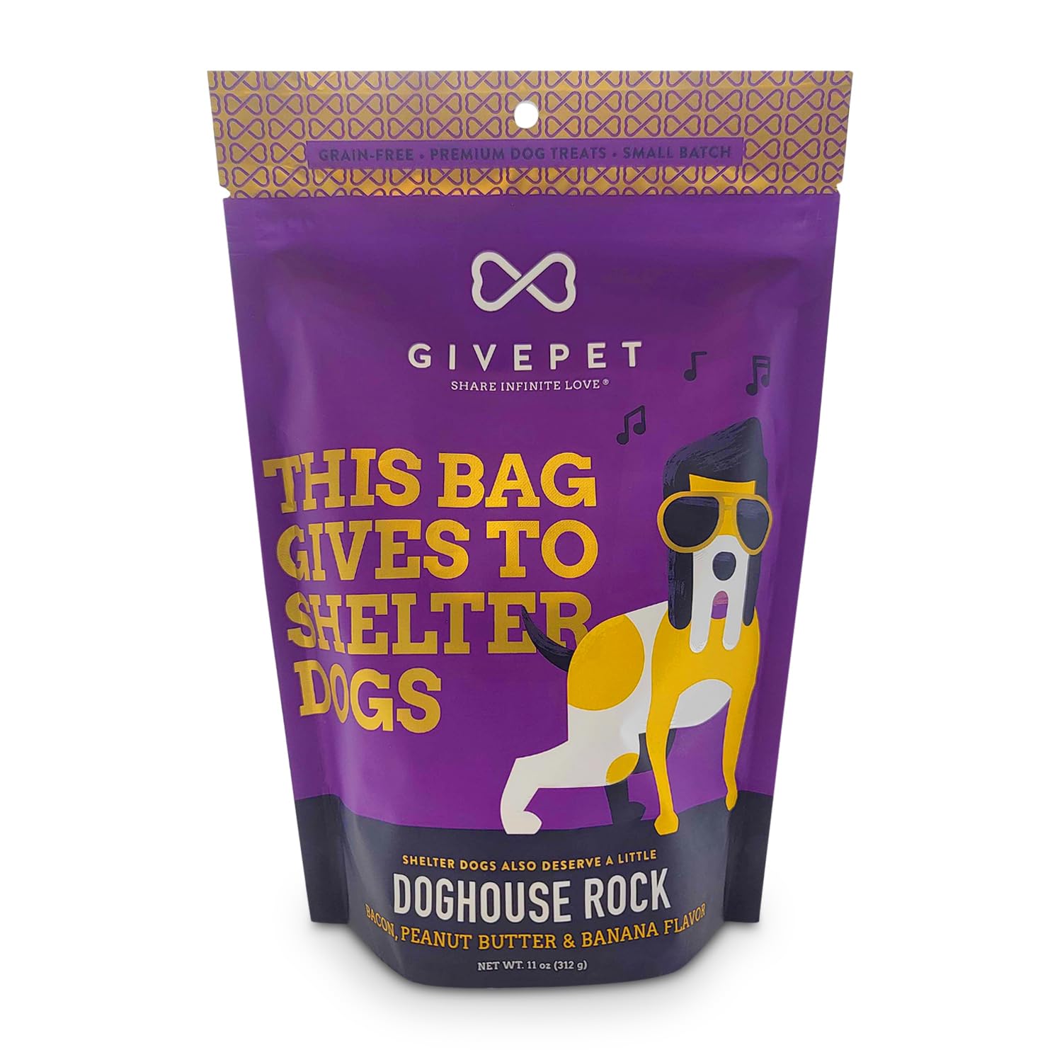GivePet Doghouse Rock bacon bites training reward