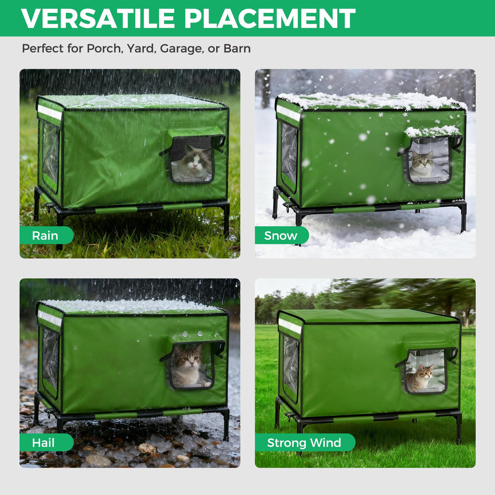 GIVFOZAY interior dimensions accommodate large cats or small dogs.