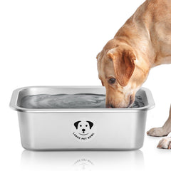 GIXSEGIE comedero grande en acero inoxidable para perros grandes, alta capacidad y durabilidad.