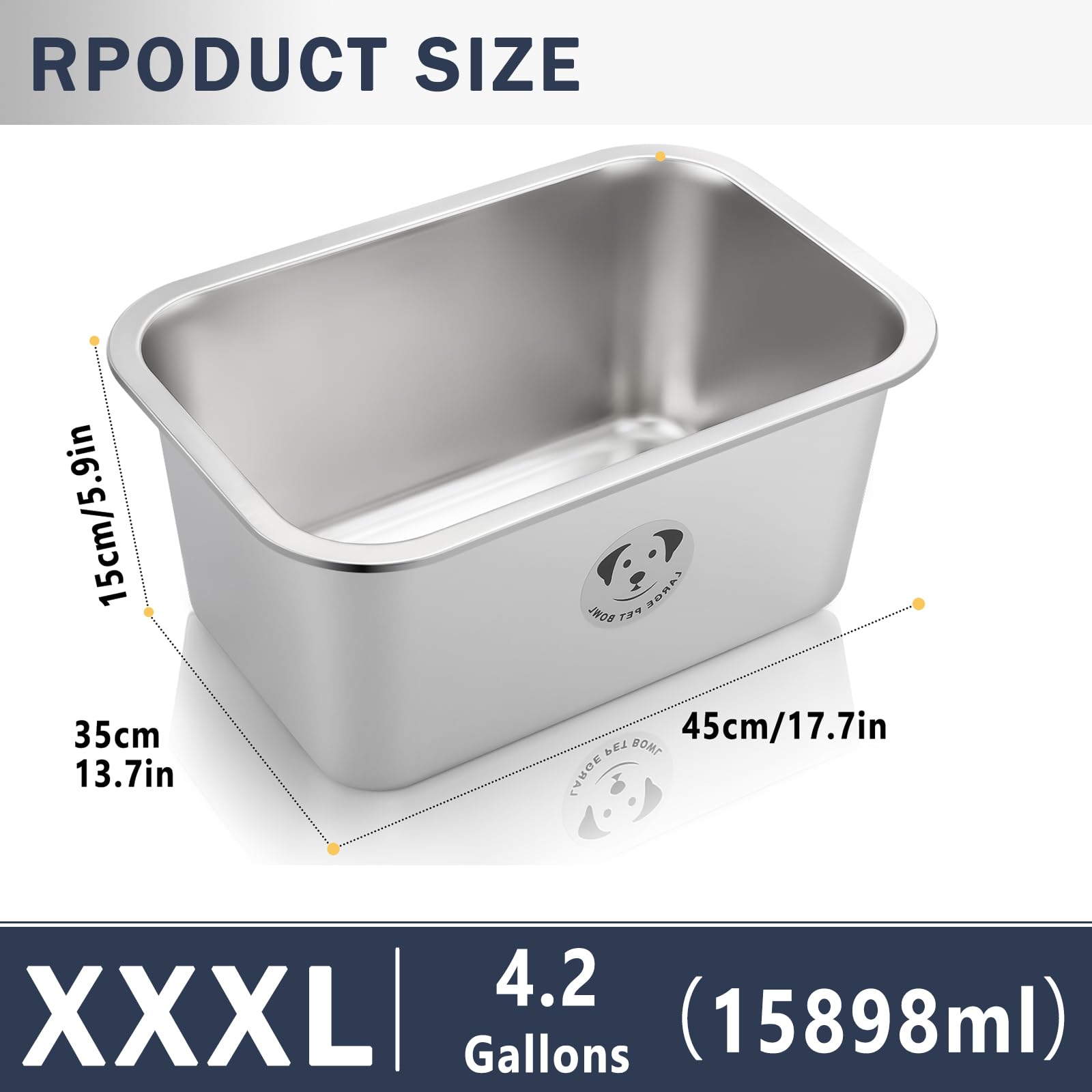GIXSEGIE stainless steel dog bowl wide opening simplifies filling.
