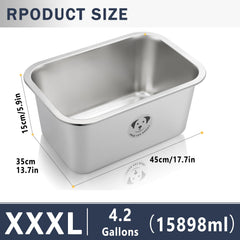 GIXSEGIE stainless steel dog bowl wide opening simplifies filling.