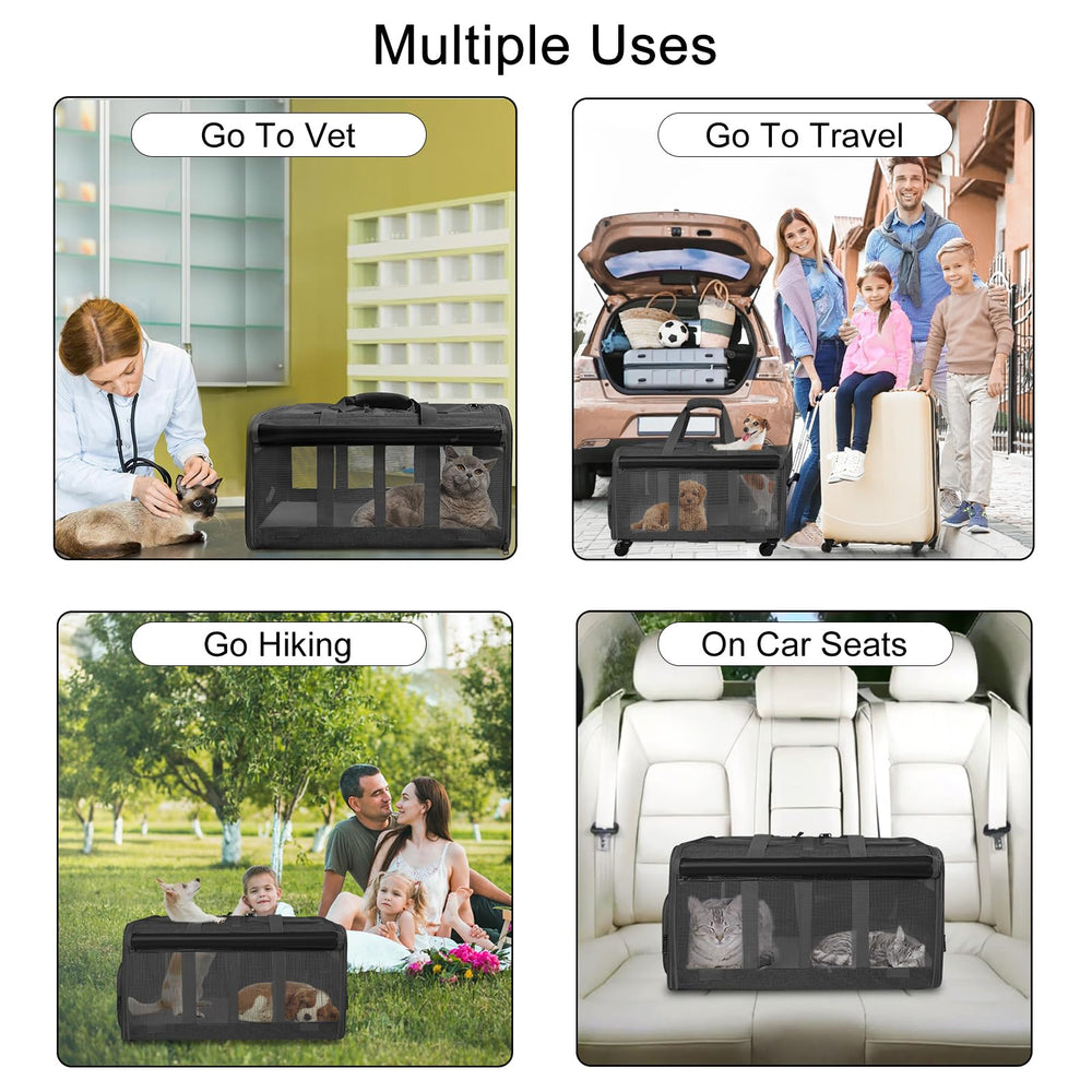 GJEASE Cat Rolling Carrier bottom mats offer plush comfort for restful pet moments