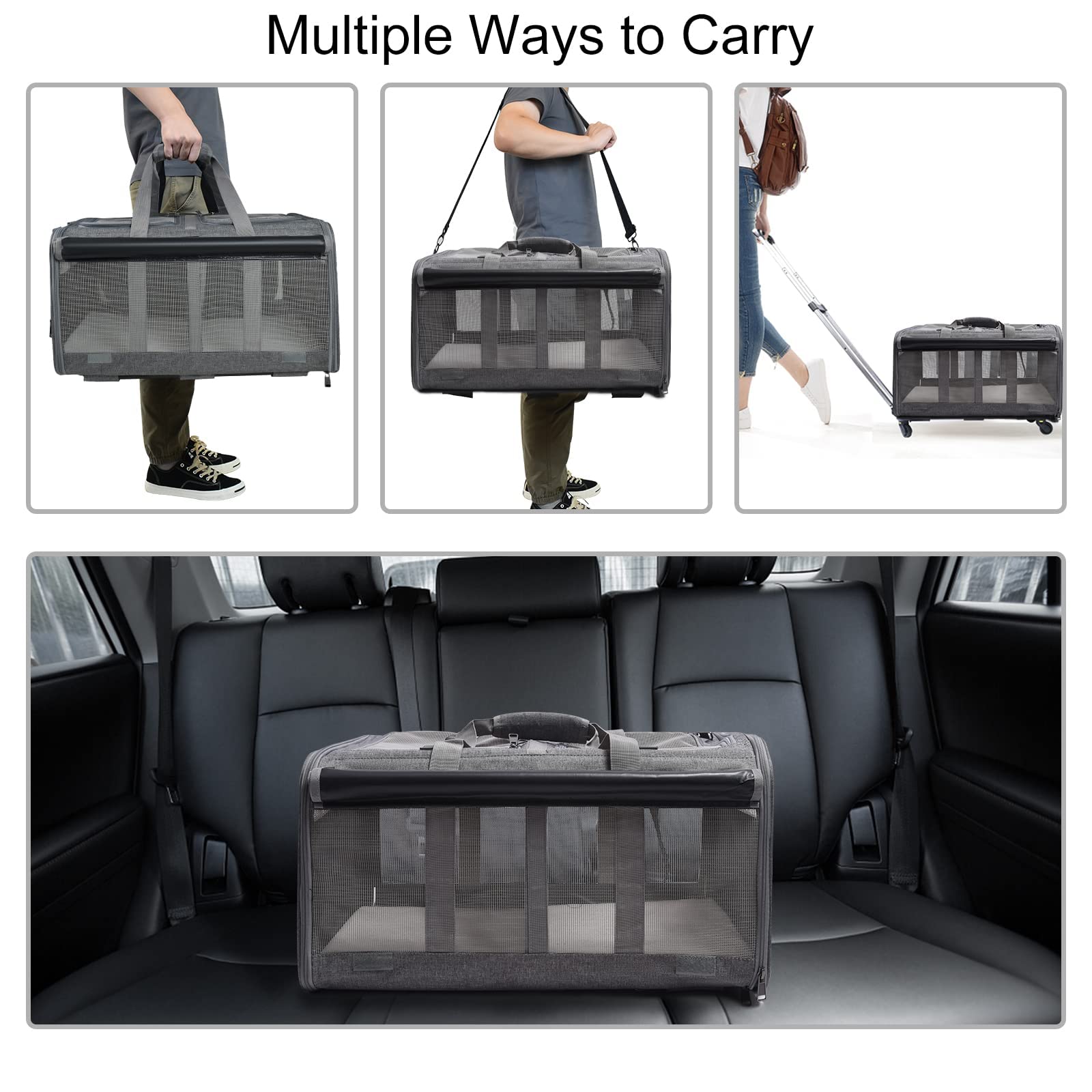 GJEASE carrier uses durable linen-polyester materials for balance of weight and durability.