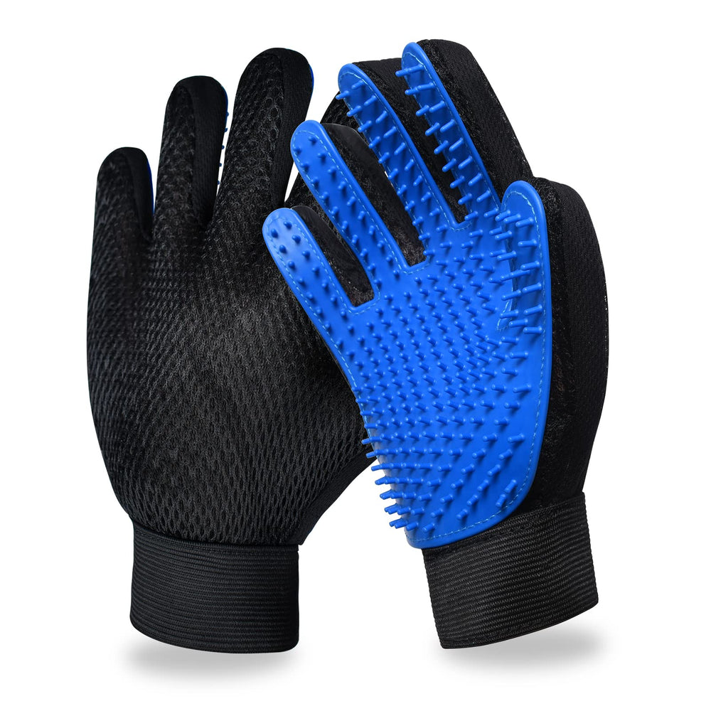 GJEASE Cat Grooming Glove close-up showing 259 silicone tips for effective hair removal.
