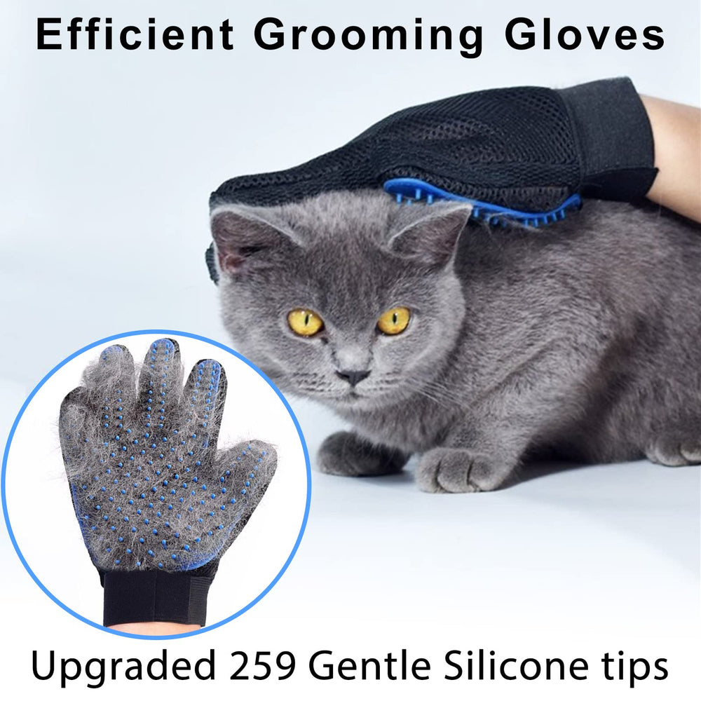 GJEASE Cat Grooming Glove with adjustable wrist strap for universal fit.