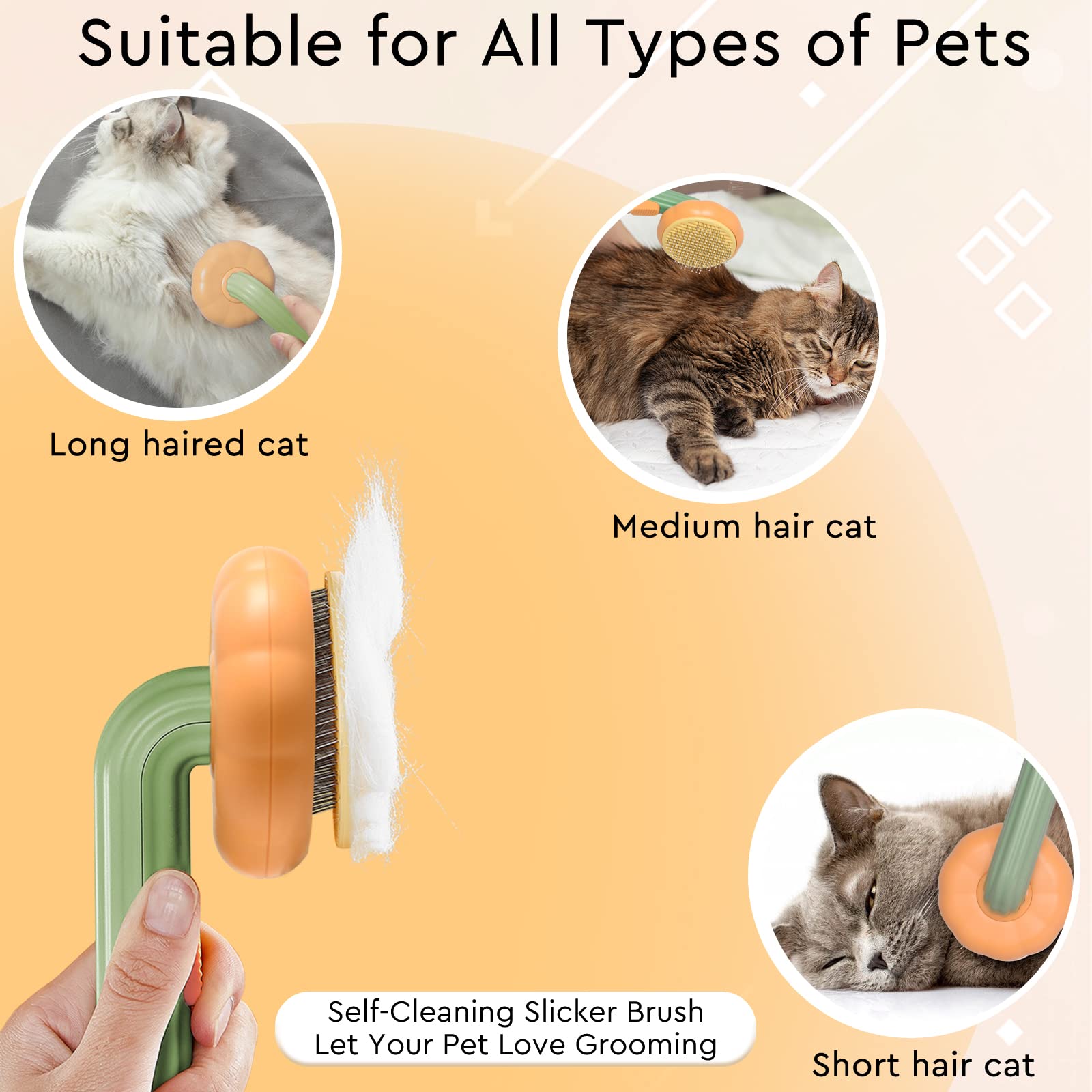 GJEASE silicone pet bath brush provides a safe, comfortable cleansing experience.