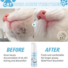 GJYC PET cat chin acne kit packaging shown for convenient at-home use.