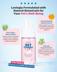 GJYC PET aloe vera chamomile blend imagery signals soothing fur conditioning
