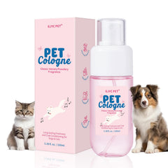 GJYC PET dog and cat cologne bottle front for freshening coats with powdery scent