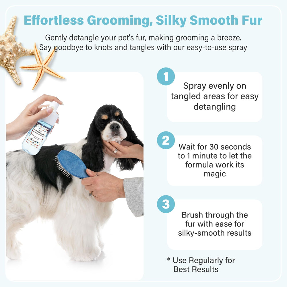 GJYC PET leave-in detangler spray no rinse for quick grooming sessions.