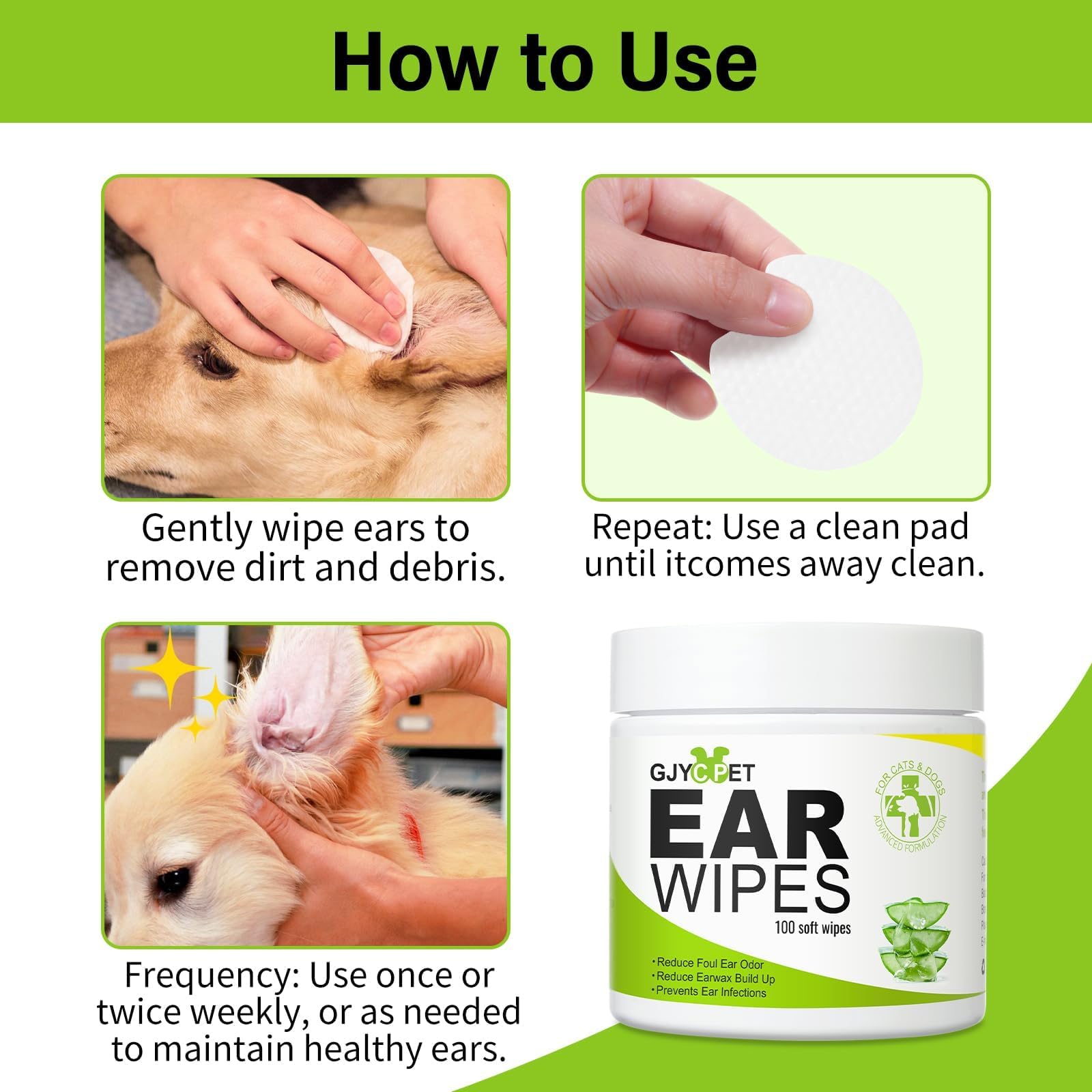 GJYC PET portable pack photo showcasing travel-ready ear care kit