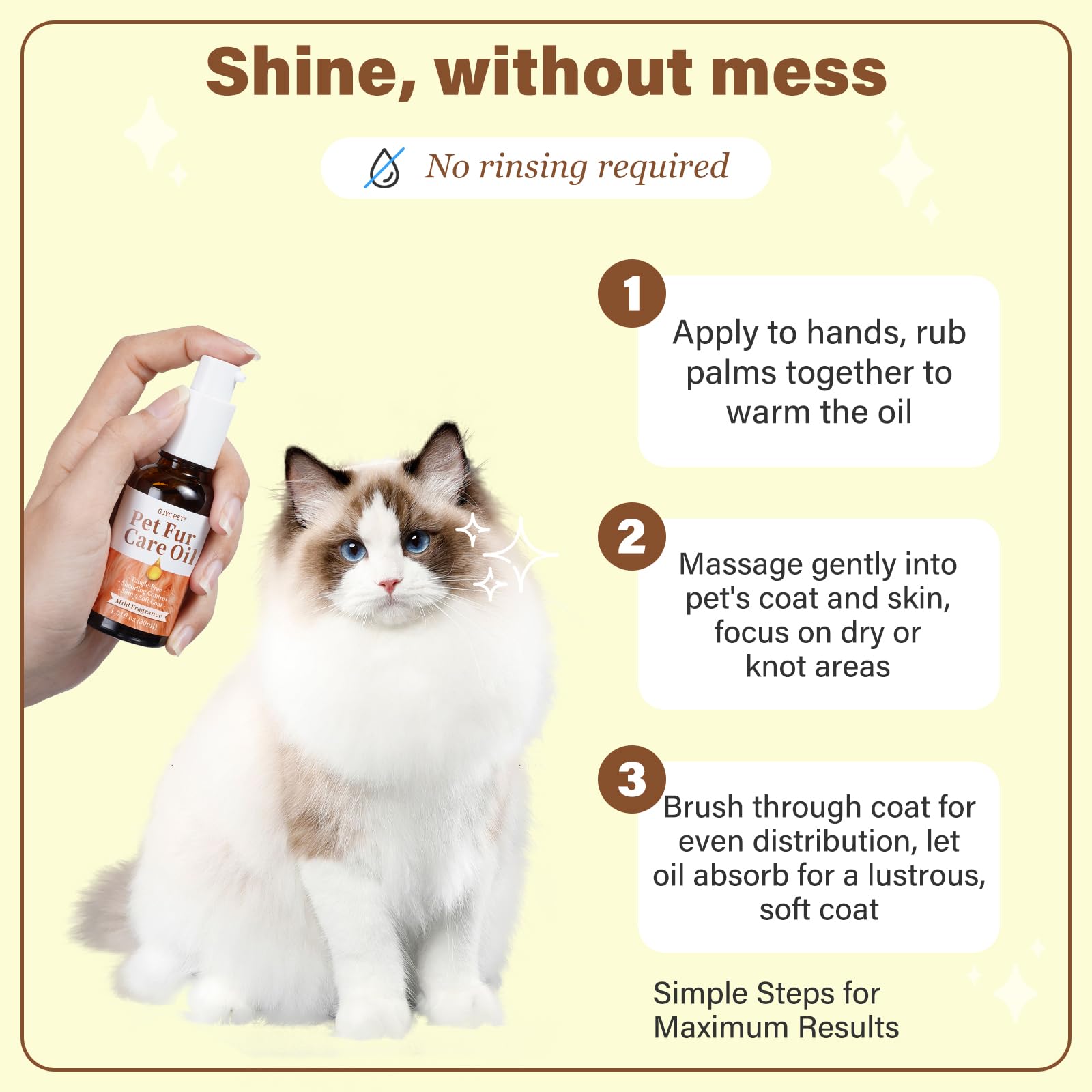 GJYC PET oil offers floral fragrance options for fresh-scented grooming