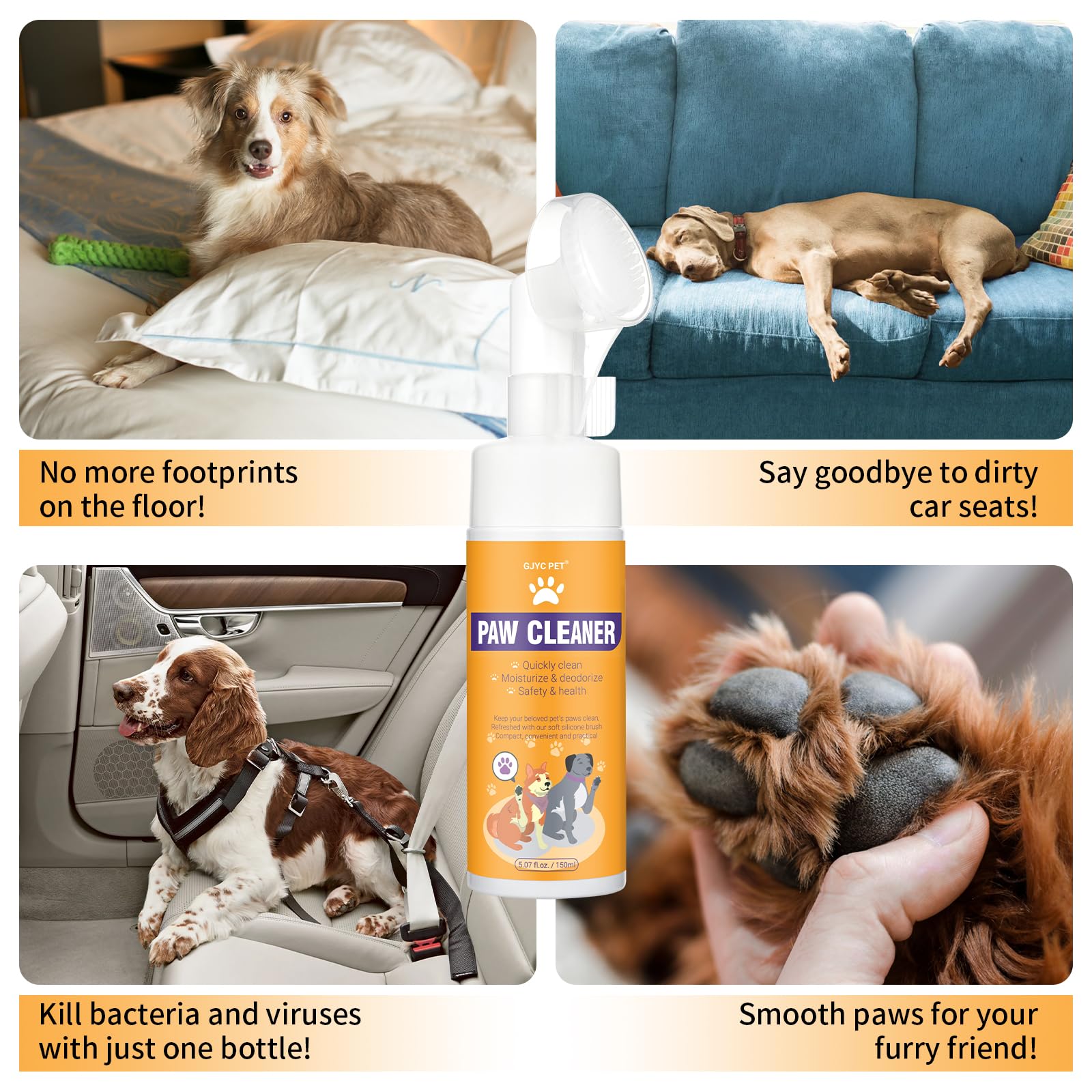 GJYC PET paw cleaner ideal for puppies and kittens.