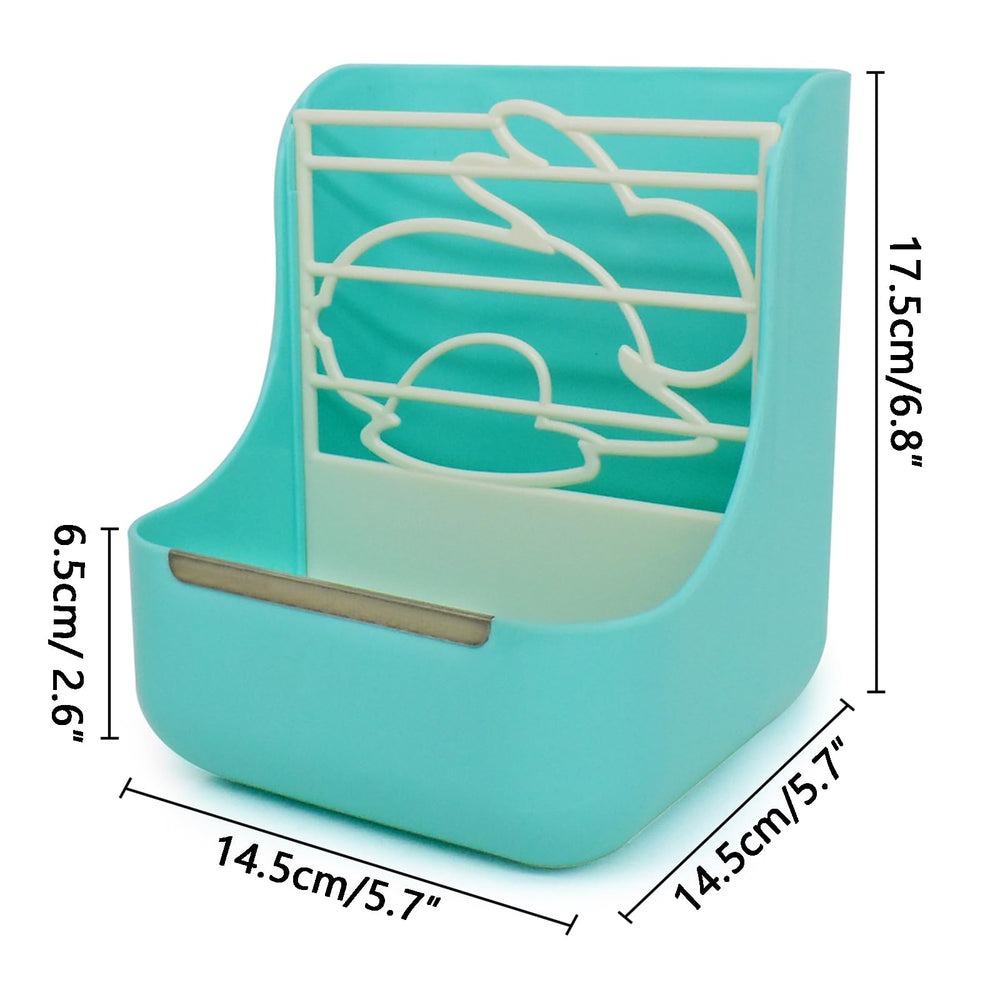 GKYZBB hay rack-bowl combo, ideal for space-saving feeding in tight guinea pig enclosures.