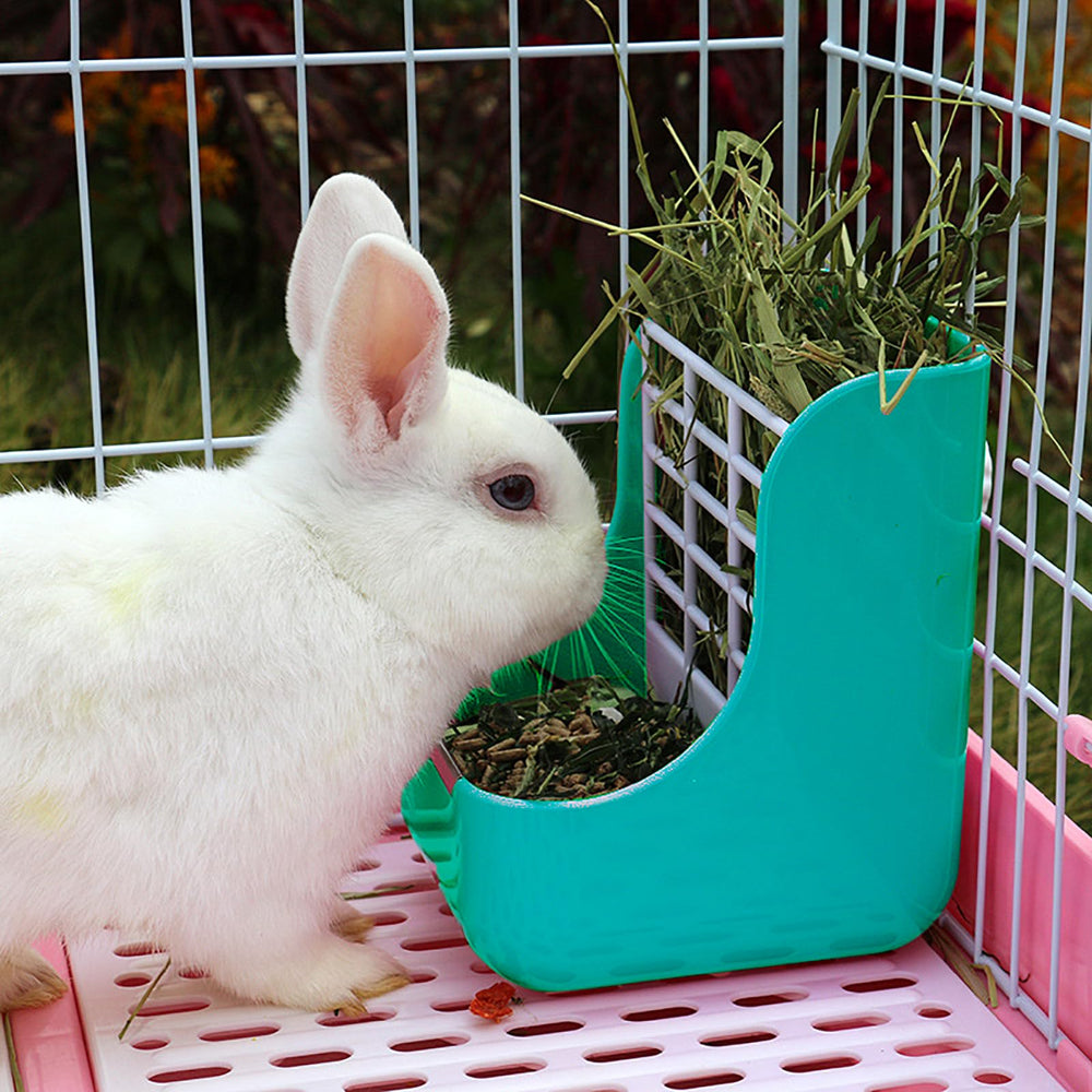 GKYZBB small-pet-feeder-fit-cage, versatile for rabbits, guinea pigs, and chinchillas in one setup.