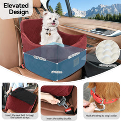 GL GLENSLAVE dog car seat dimensions indicate fit for small to medium dogs