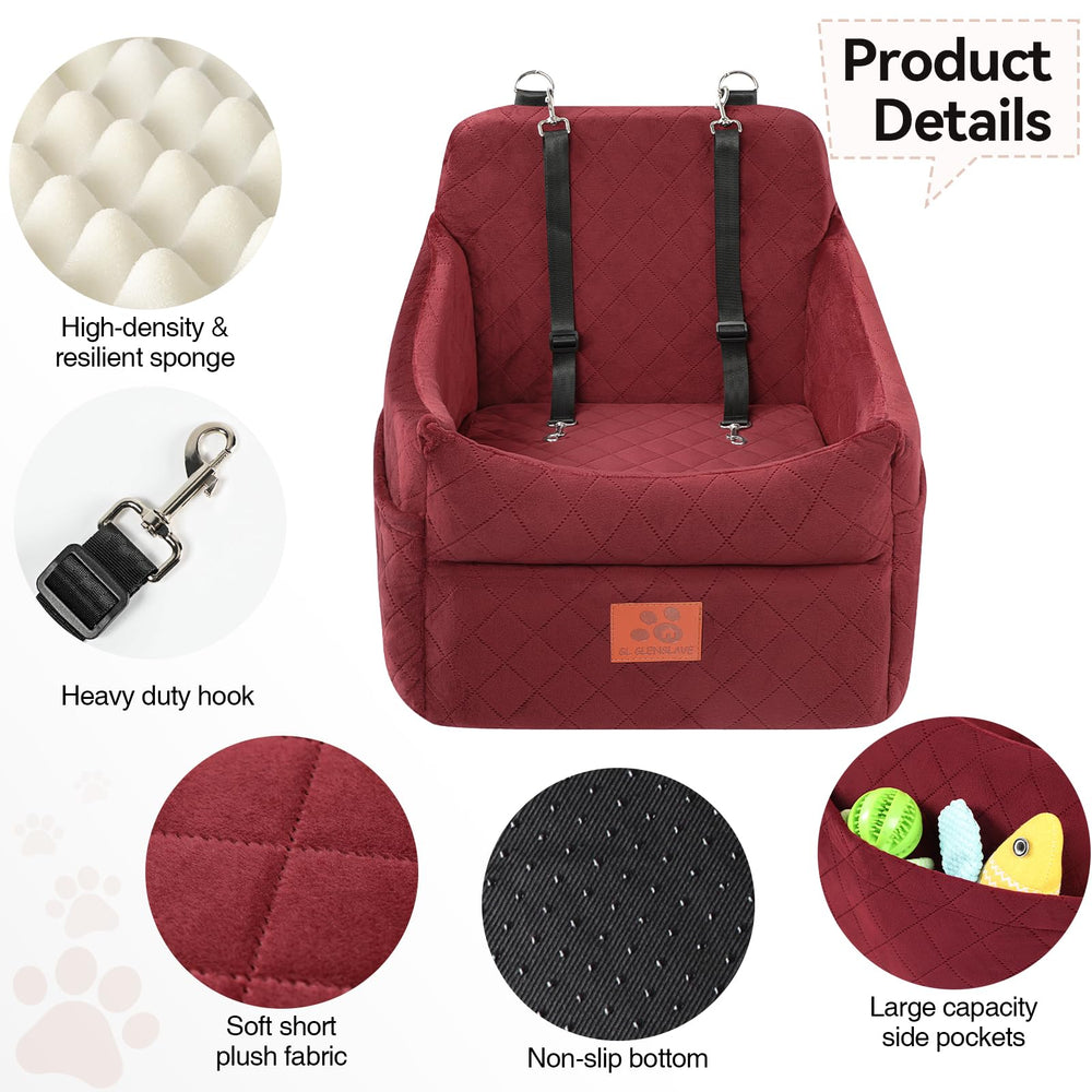 GL GLENSLAVE dog car seat memory foam cushion enhances comfortable journeys