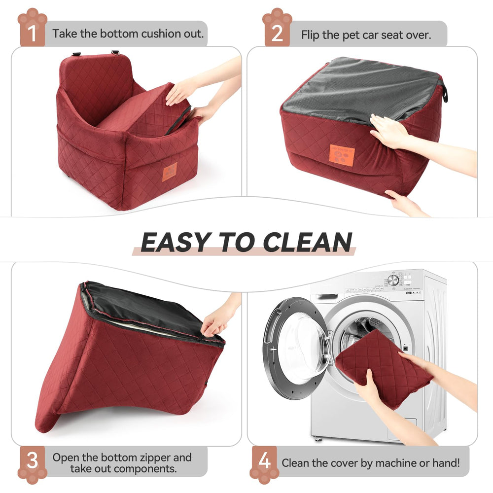 GL GLENSLAVE dog car seat packaging shows shape-recovery after vacuum packing