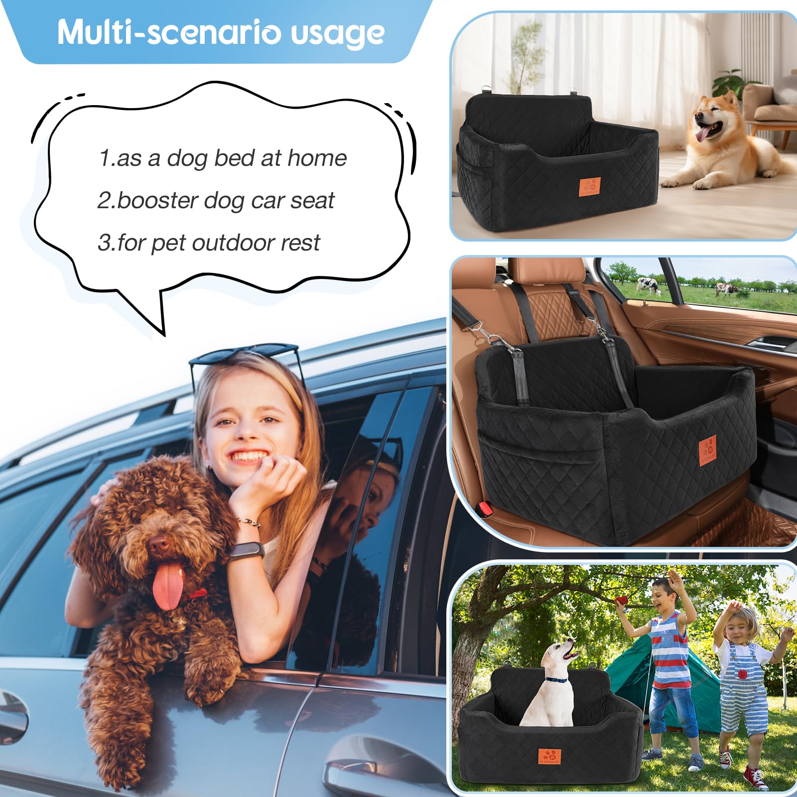 GL GLENSLAVE side pockets hold treats and accessories for convenient travel.
