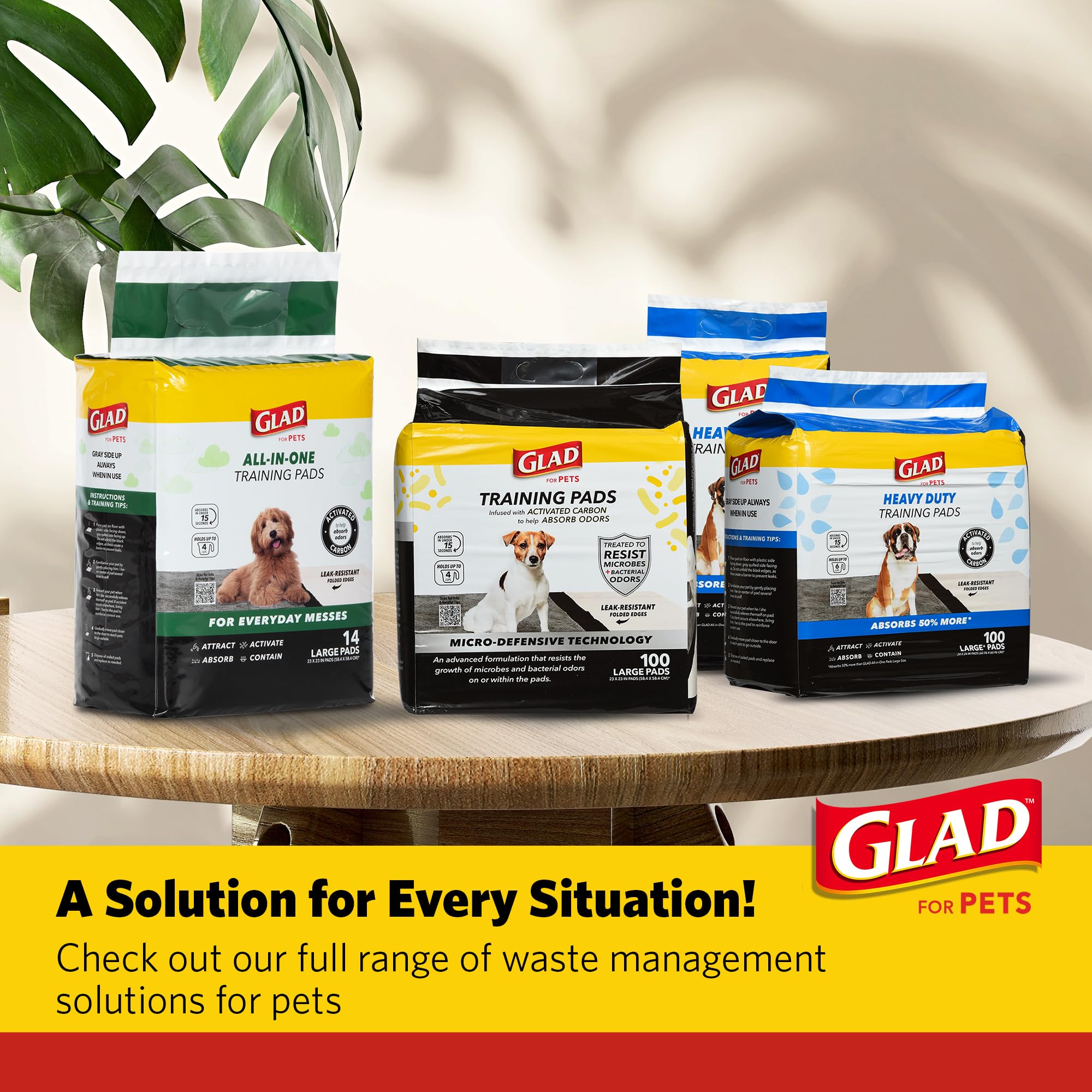 Glad for Pets jumbo pads used as crate liner to protect floors.