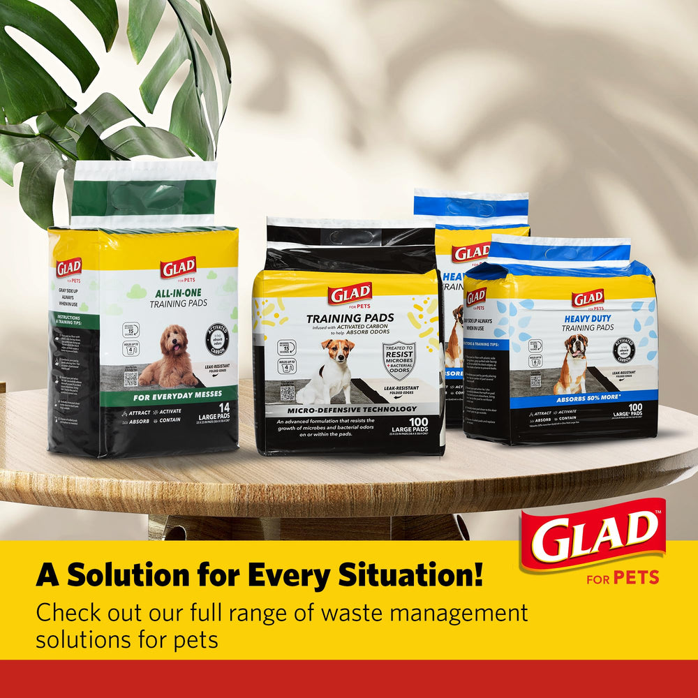 Glad for Pets jumbo pads used as crate liner to protect floors.