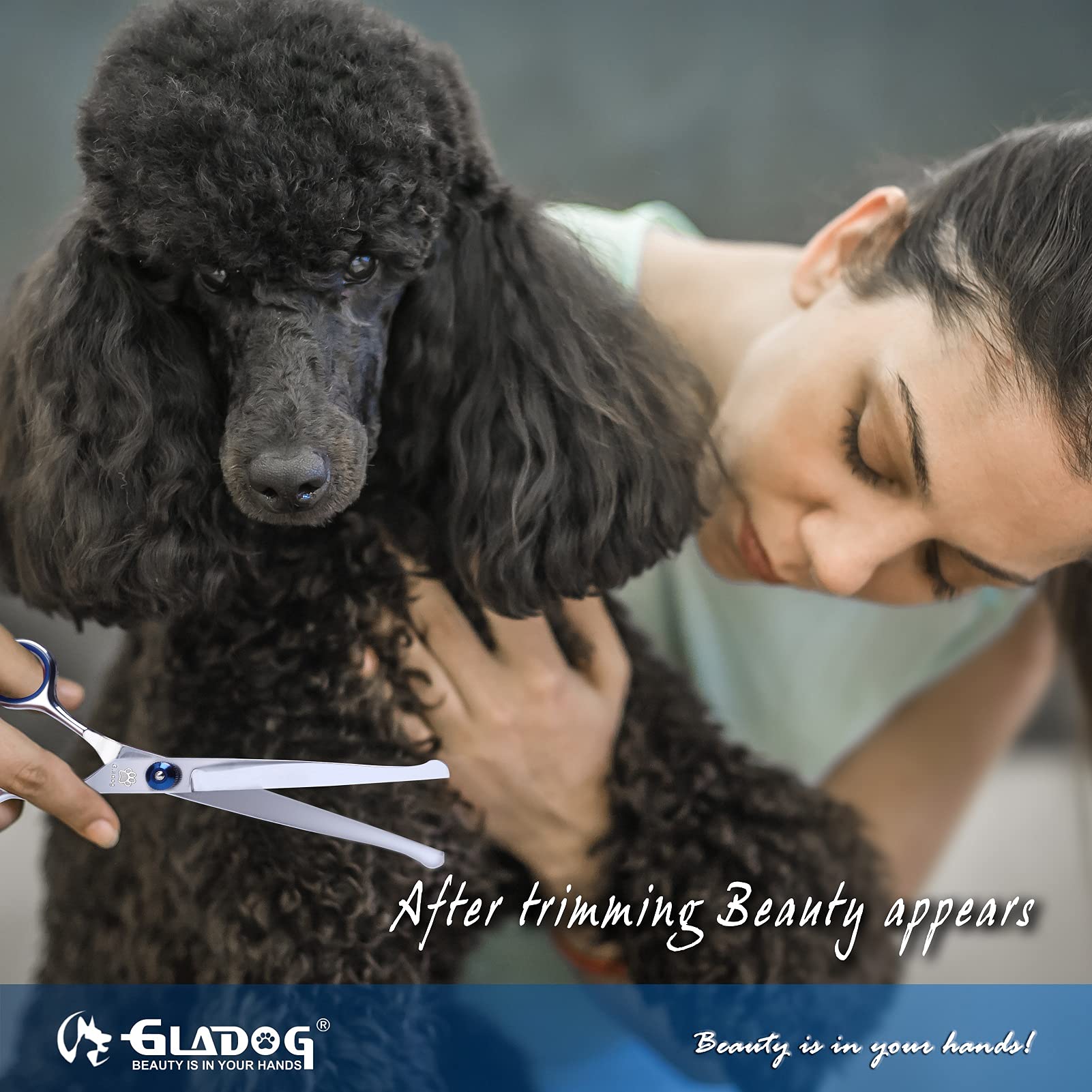 GLADOG kit in use with pets offers calm, controlled trimming.