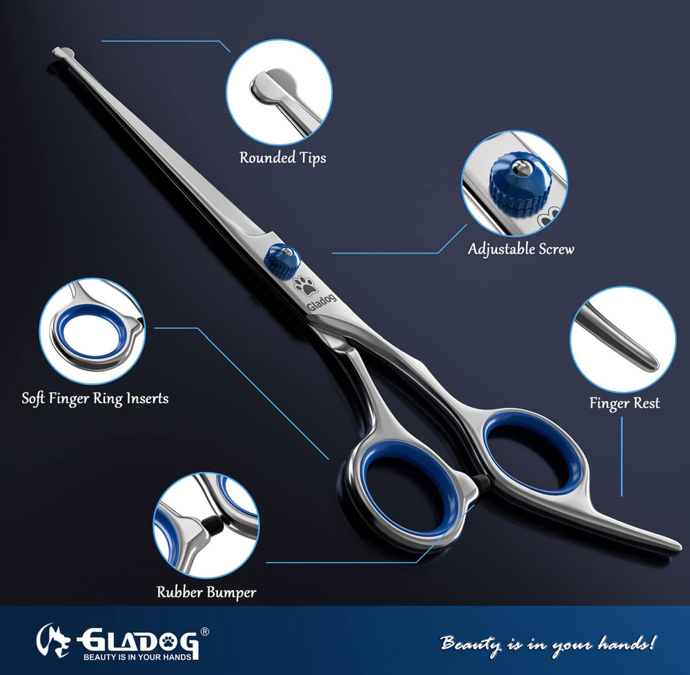 GLADOG stainless steel blades stay sharp for heavy duty grooming.